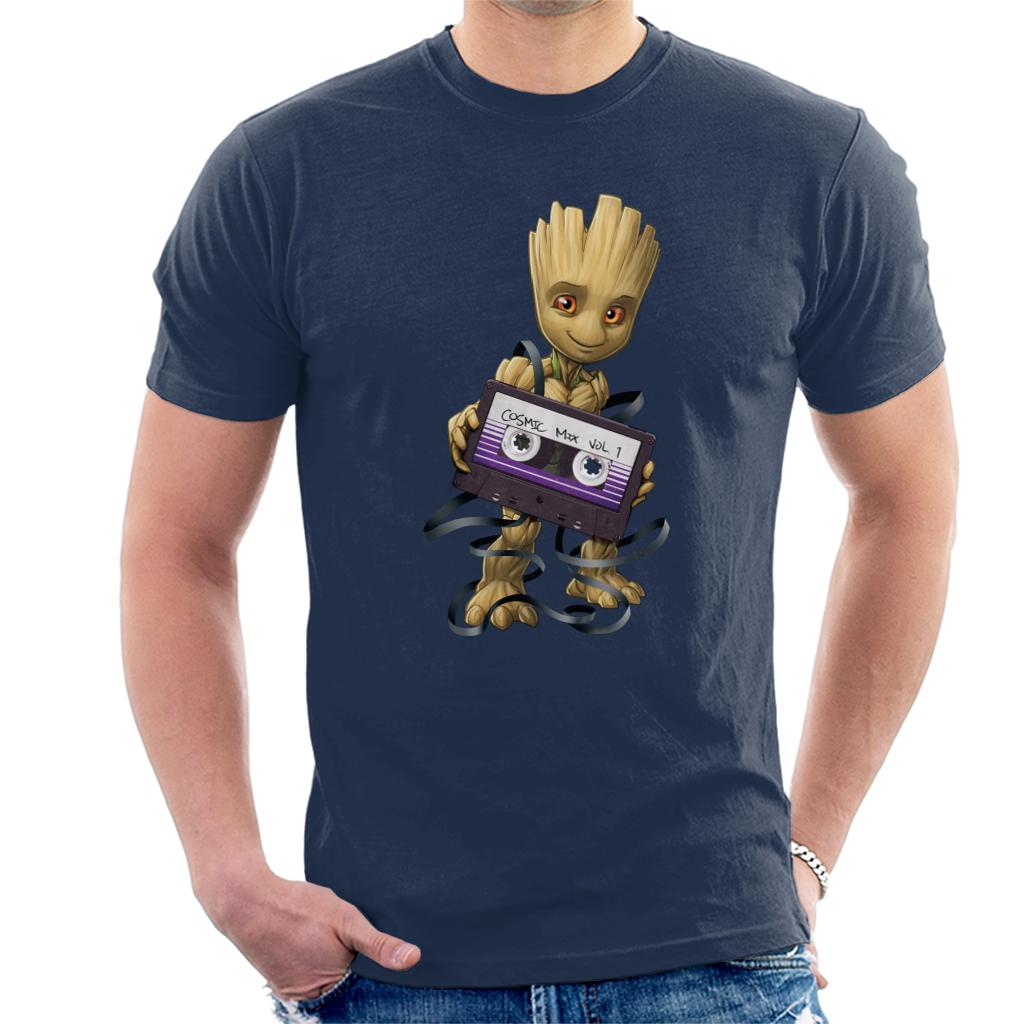 Marvel Guardians Of The Galaxy Groot Wrapped In Cassette Tape Men's T-Shirt-ALL + EVERY