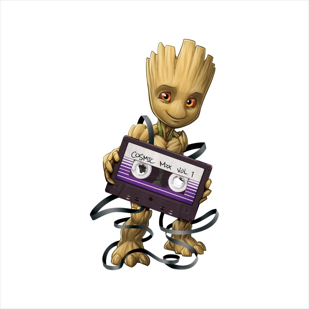 Marvel Guardians Of The Galaxy Groot Wrapped In Cassette Tape Men's T-Shirt-ALL + EVERY