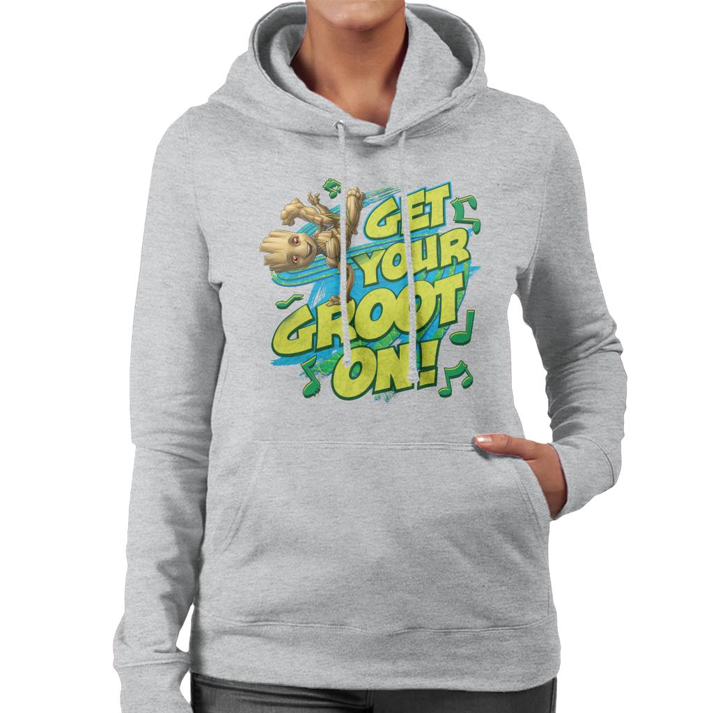 Marvel GOTG Guardians Get Your Groot On Women's Hooded Sweatshirt-ALL + EVERY