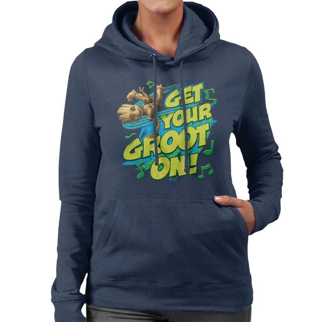 Marvel GOTG Guardians Get Your Groot On Women's Hooded Sweatshirt-ALL + EVERY