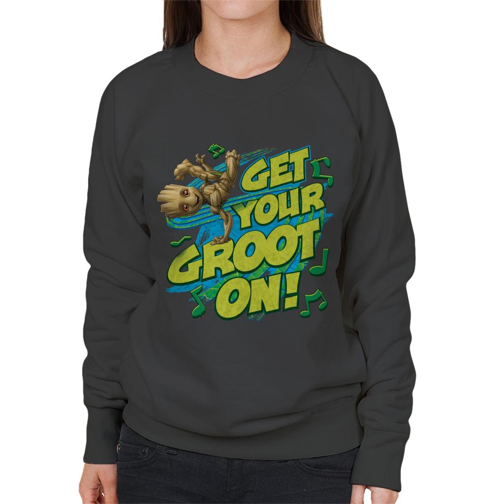 Marvel GOTG Guardians Get Your Groot On Women's Sweatshirt-ALL + EVERY