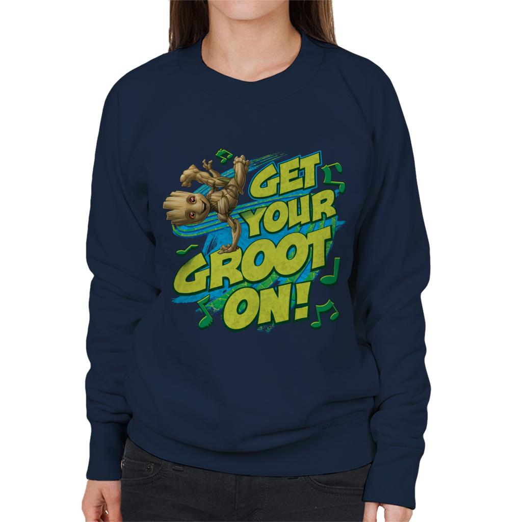 Marvel GOTG Guardians Get Your Groot On Women's Sweatshirt-ALL + EVERY