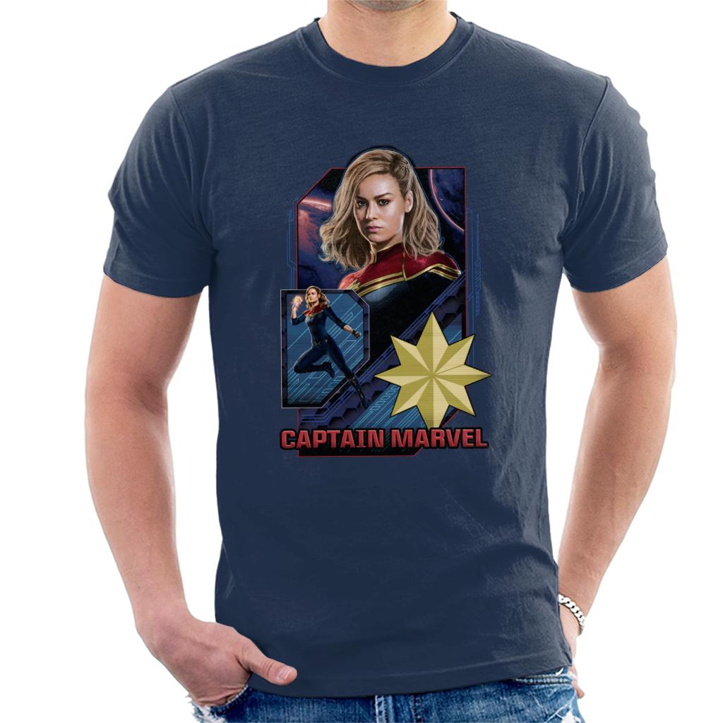 Marvel Captain Marvel Retro Starforce Theme Men's T-Shirt-ALL + EVERY