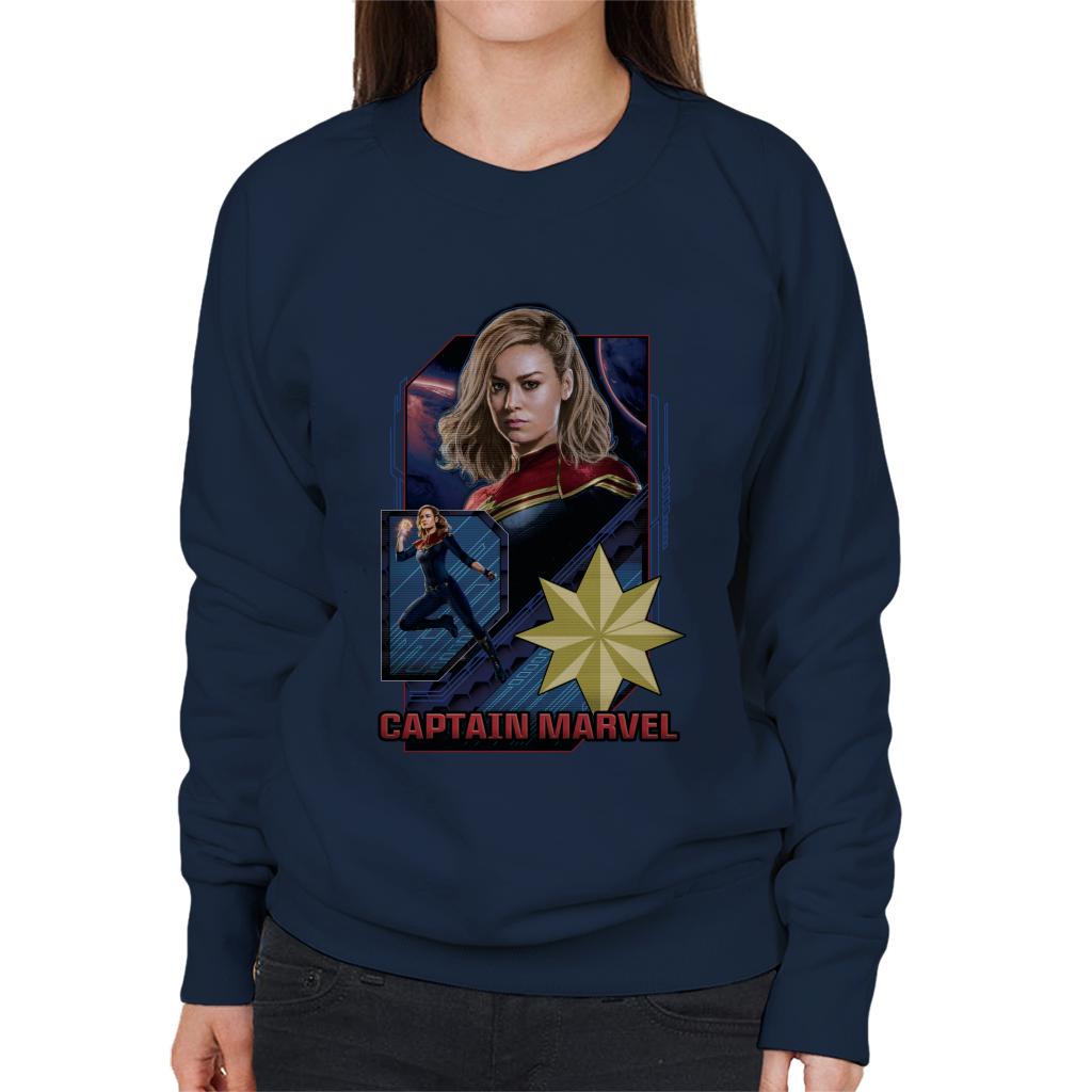 Marvel Captain Marvel Retro Starforce Theme Women's Sweatshirt-ALL + EVERY