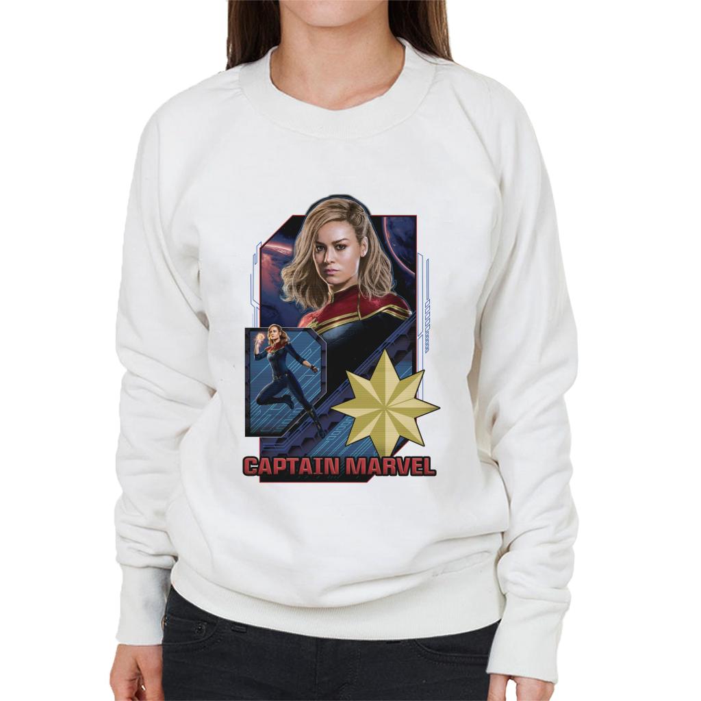 Marvel Captain Marvel Retro Starforce Theme Women's Sweatshirt-ALL + EVERY