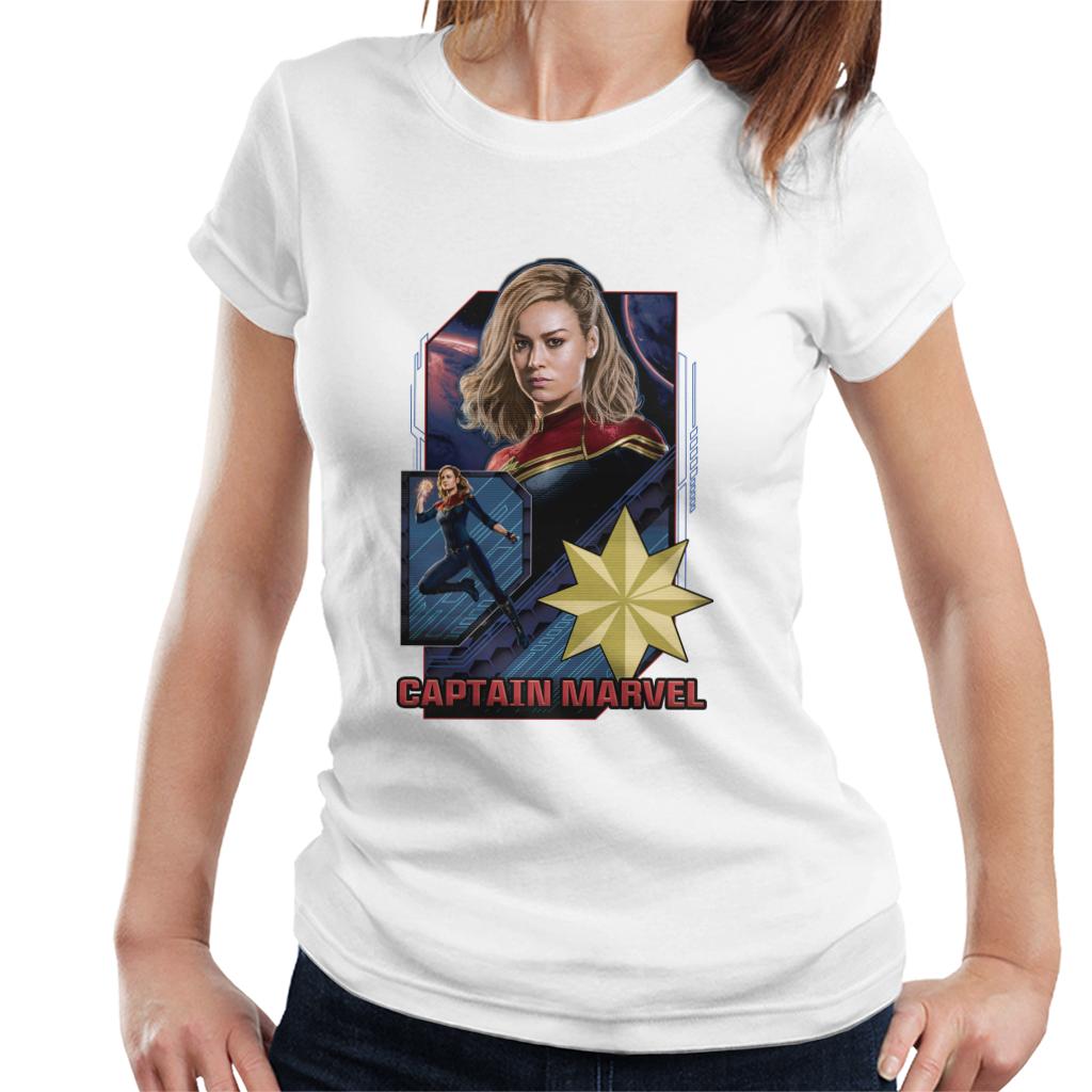 Marvel Captain Marvel Retro Starforce Theme Women's T-Shirt-ALL + EVERY