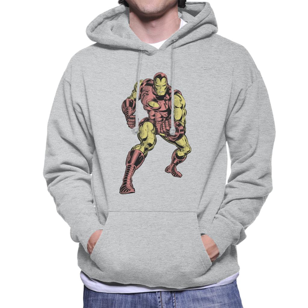 Marvel Iron Man Clenched Fists Pose Men's Hooded Sweatshirt-ALL + EVERY