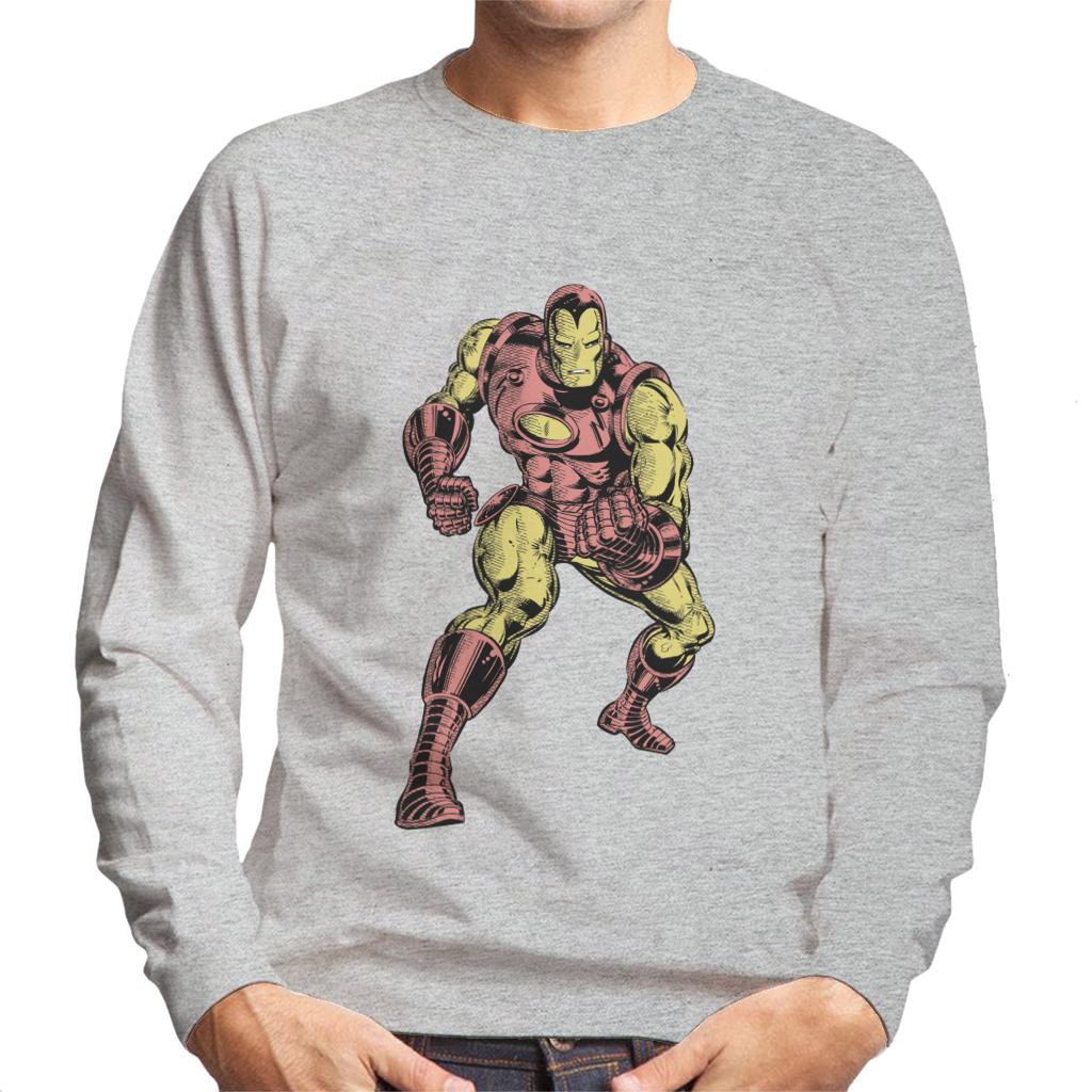 Marvel Iron Man Clenched Fists Pose Men's Sweatshirt-ALL + EVERY