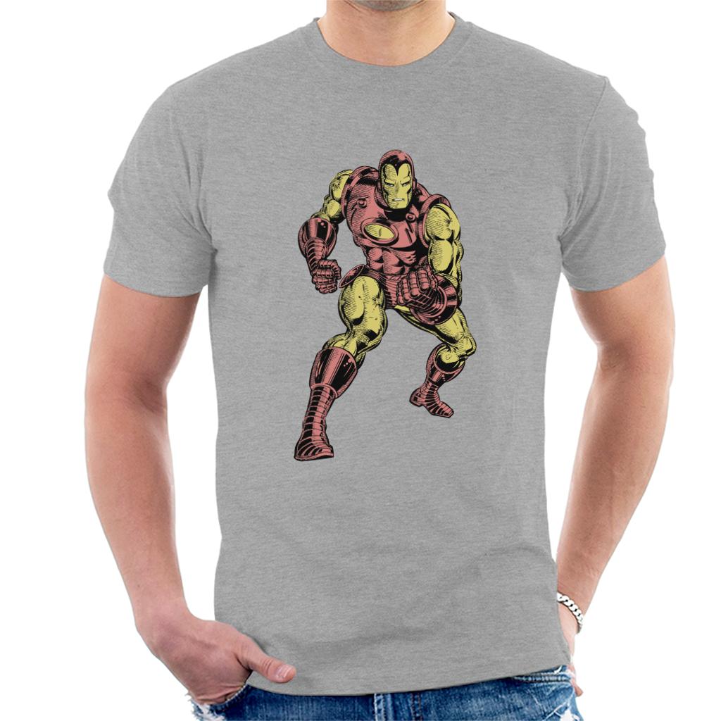 Marvel Iron Man Clenched Fists Pose Men's T-Shirt-ALL + EVERY