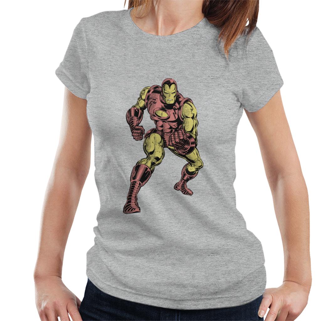 Marvel Iron Man Clenched Fists Pose Women's T-Shirt-ALL + EVERY