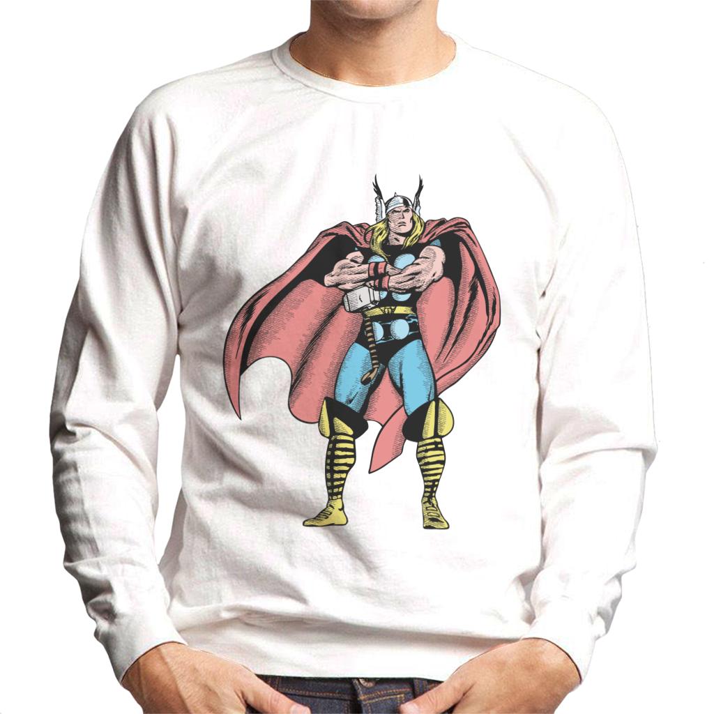 Marvel Comic Thor Arms Folded Pose Men's Sweatshirt-ALL + EVERY