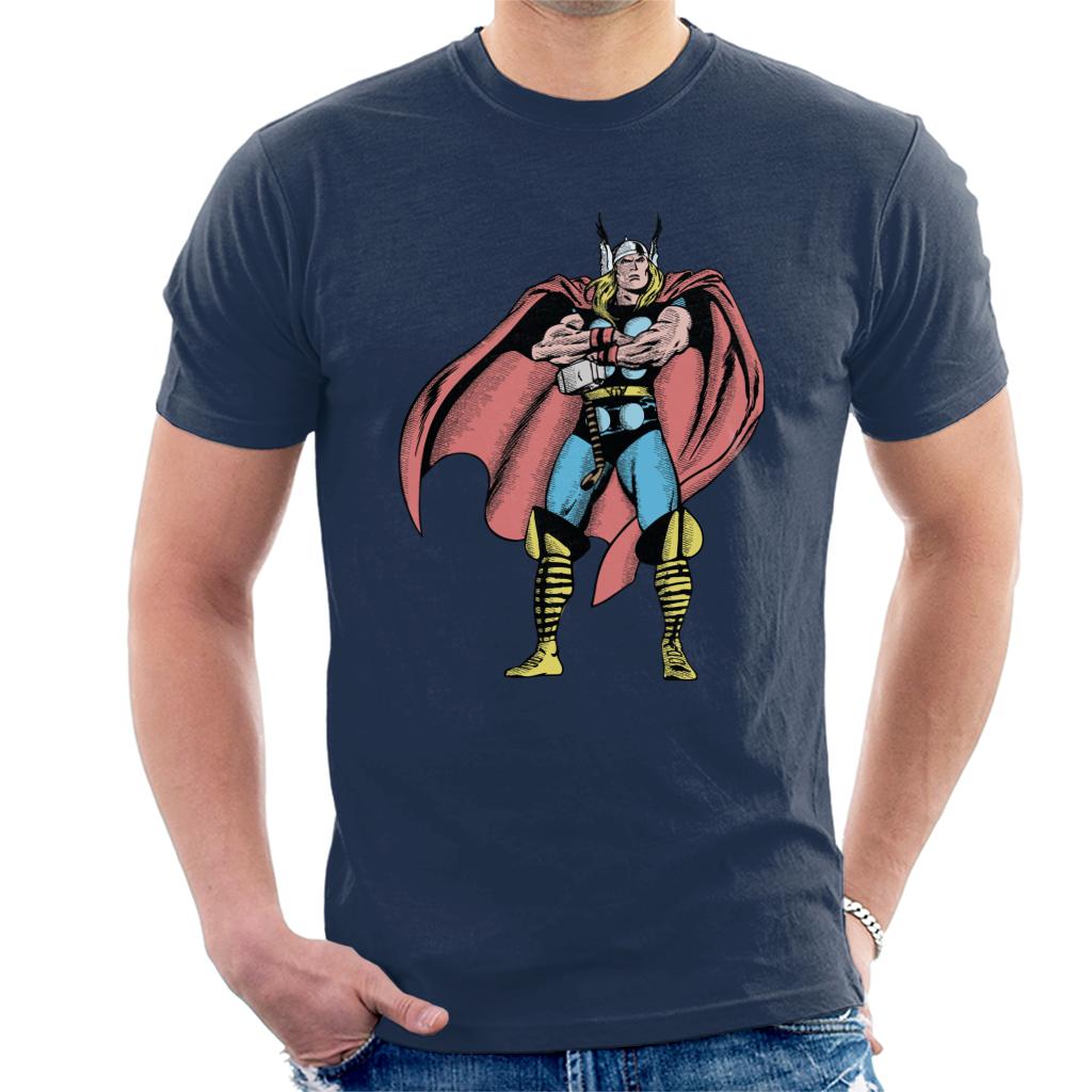 Marvel Comic Thor Arms Folded Pose Men's T-Shirt-ALL + EVERY