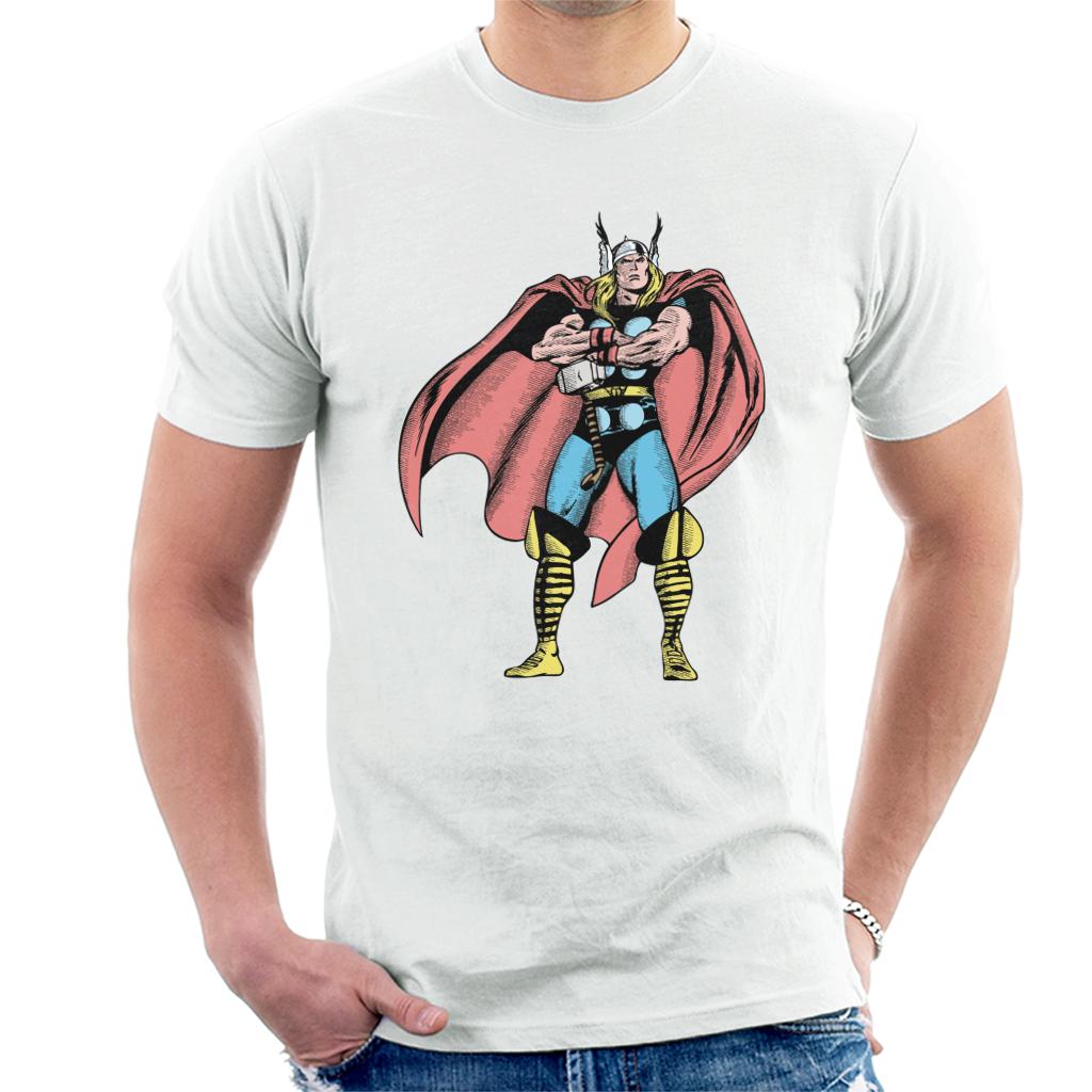 Marvel Comic Thor Arms Folded Pose Men's T-Shirt-ALL + EVERY