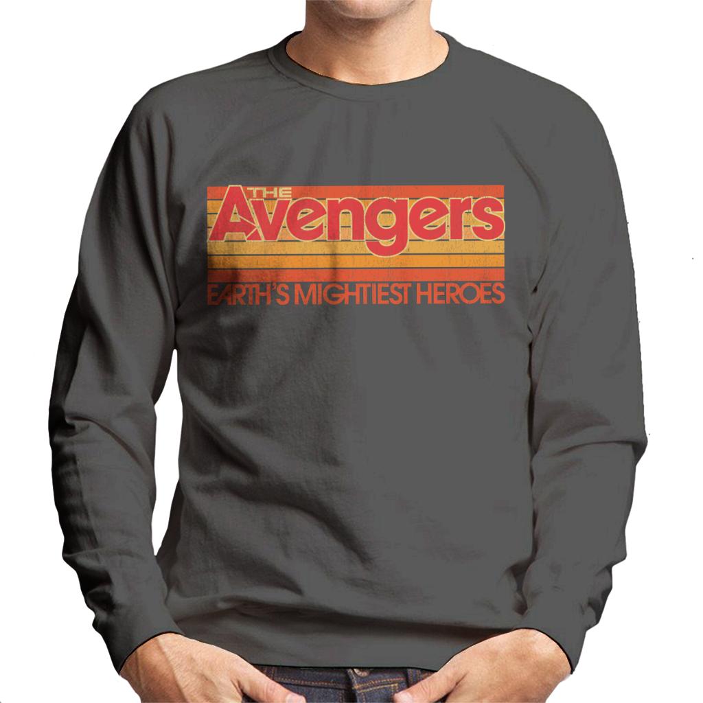 Marvel Retro Distressed The Avengers Mightiest Heroes Men's Sweatshirt-ALL + EVERY