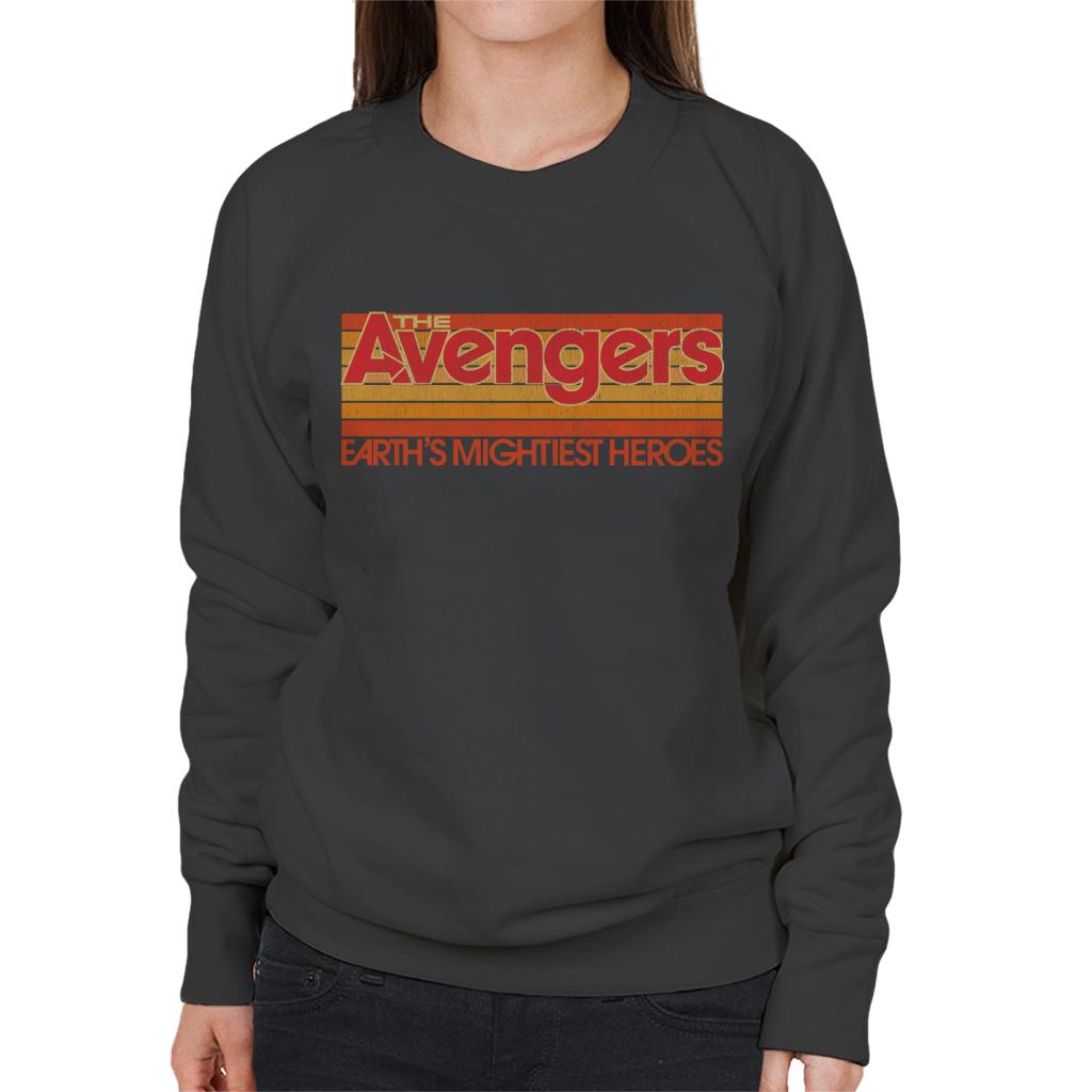 Marvel Retro Distressed The Avengers Mightiest Heroes Women's Sweatshirt-ALL + EVERY