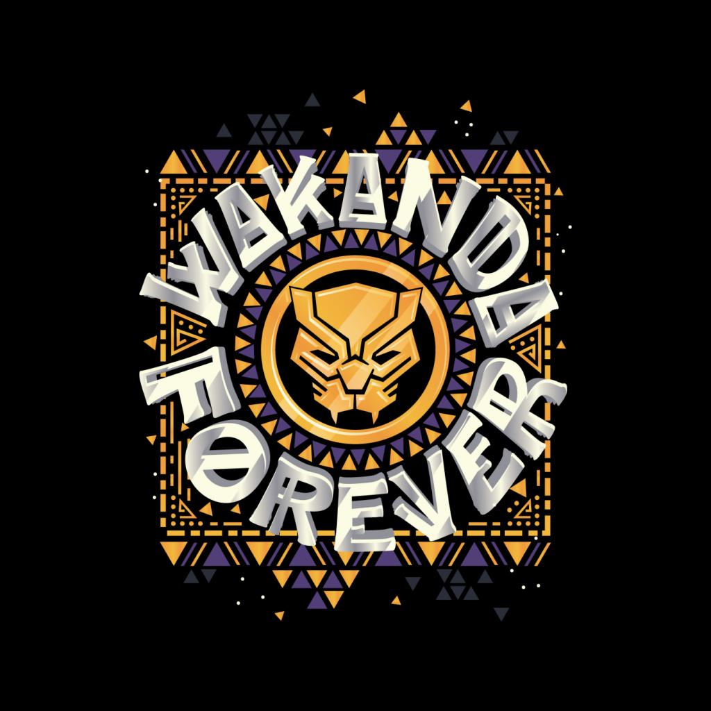 Marvel Black Panther Circle Logo Wakanda Forever Women's T-Shirt-ALL + EVERY