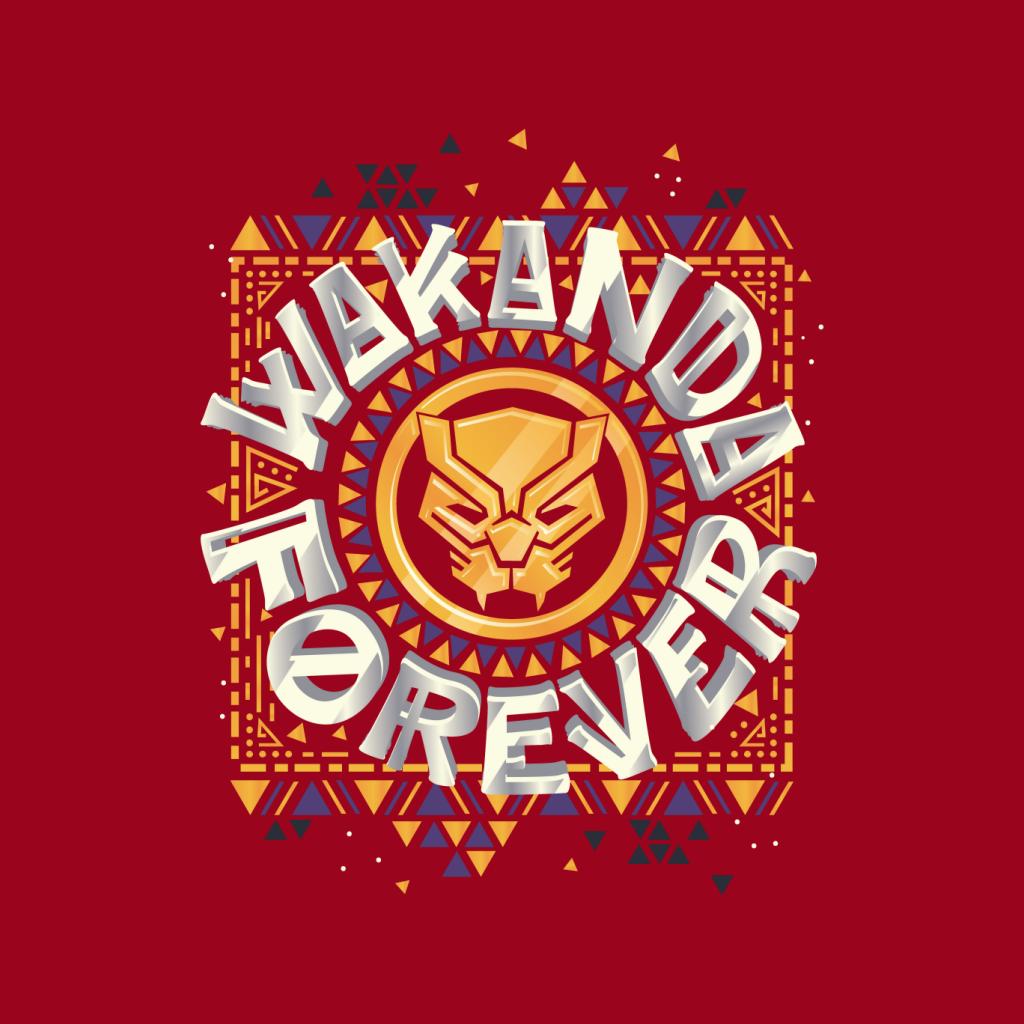 Marvel Black Panther Circle Logo Wakanda Forever Men's Hooded Sweatshirt-ALL + EVERY