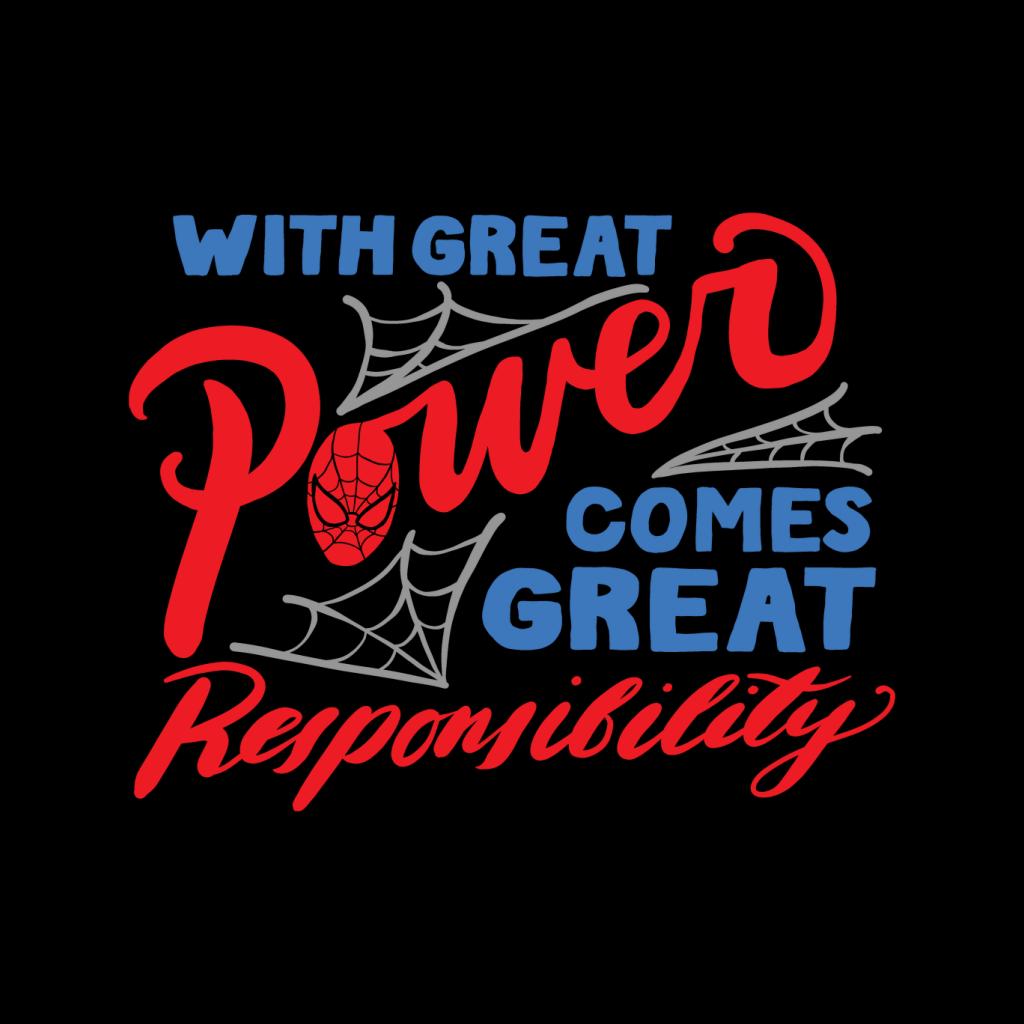 Marvel Spider Man Great Power And Responsibility Men's T-Shirt-ALL + EVERY