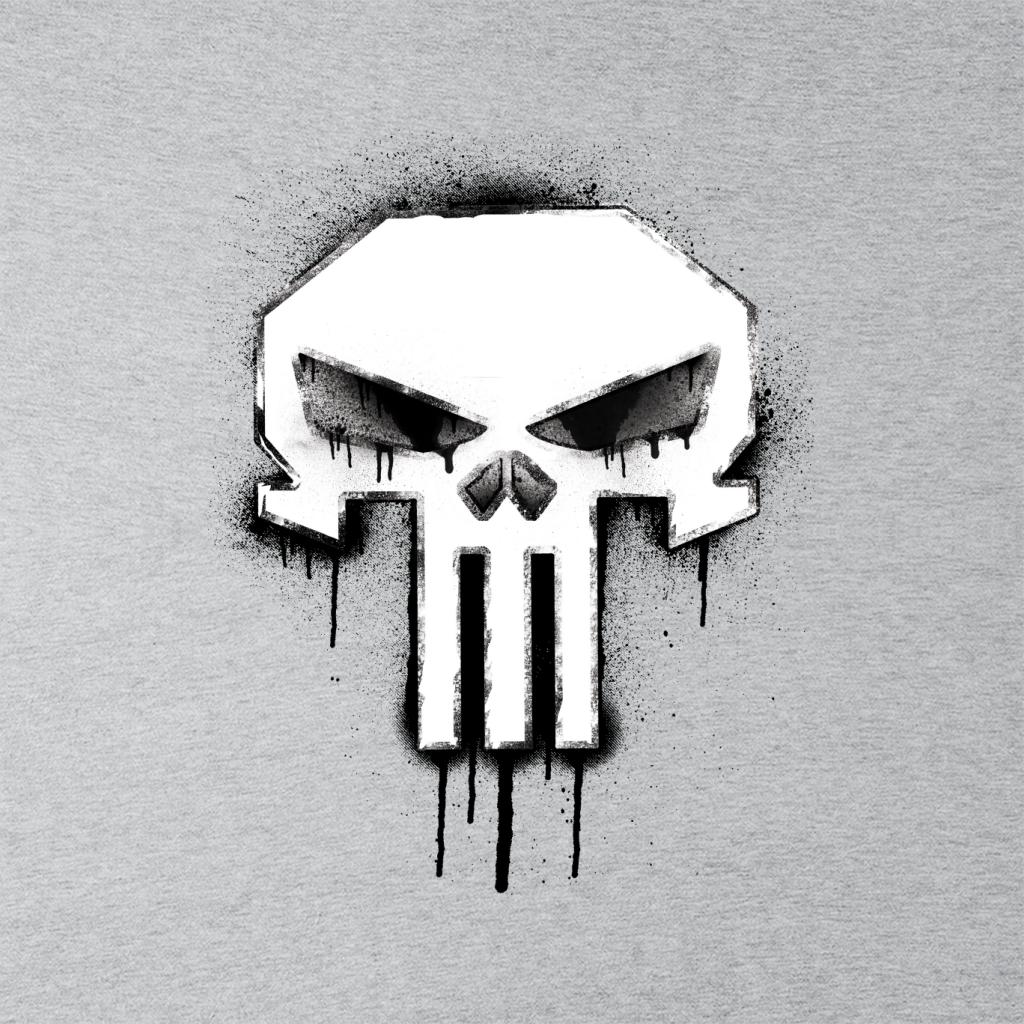 Marvel The Punisher Classic Paint Drip Skull Logo Women's T-Shirt-ALL + EVERY