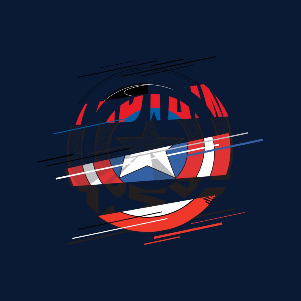 Marvel Captain America Slashed Shield Men's Hooded Sweatshirt-ALL + EVERY