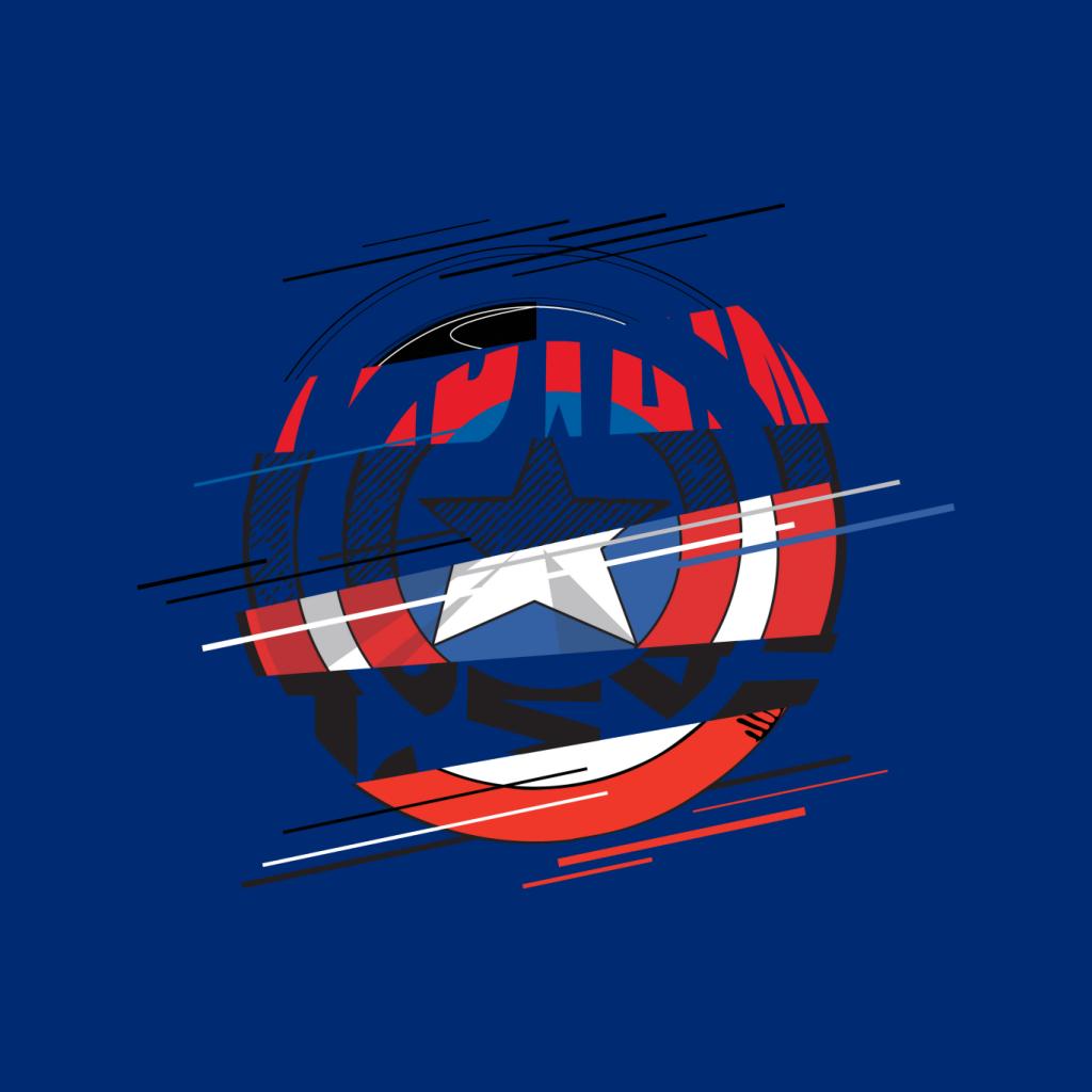 Marvel Captain America Slashed Shield Men's Hooded Sweatshirt-ALL + EVERY