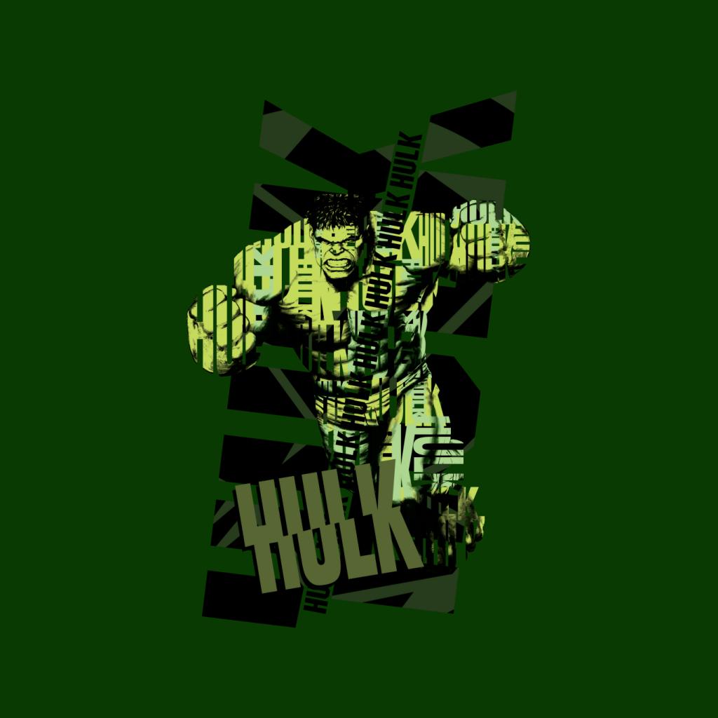 Marvel The Incredible Hulk Text Art Men's T-Shirt-ALL + EVERY