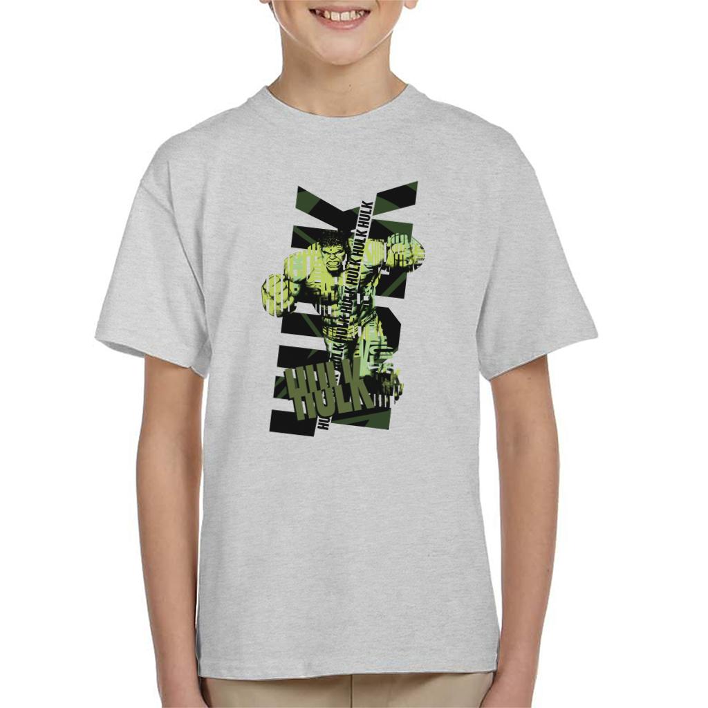 Marvel The Incredible Hulk Text Art Kid's T-Shirt-ALL + EVERY