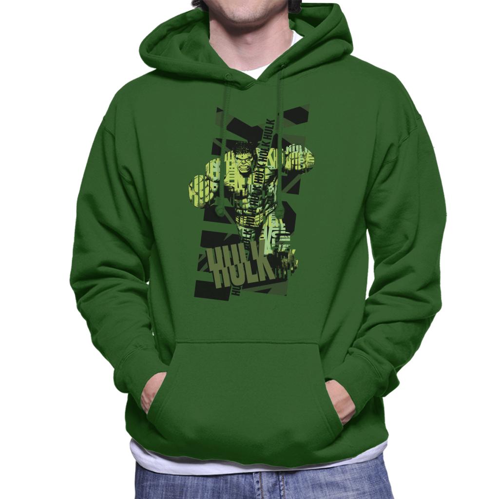 Marvel The Incredible Hulk Text Art Men's Hooded Sweatshirt-ALL + EVERY