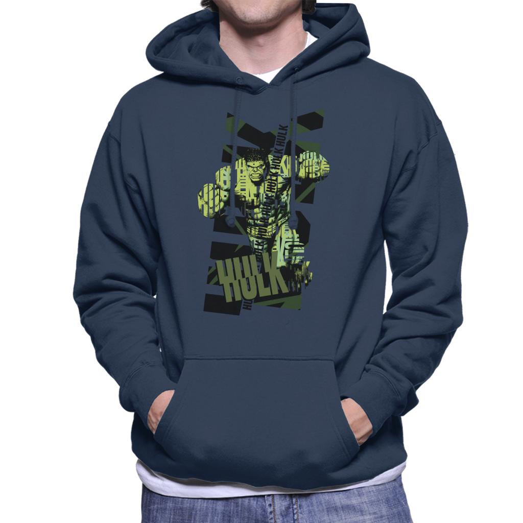 Marvel The Incredible Hulk Text Art Men's Hooded Sweatshirt-ALL + EVERY
