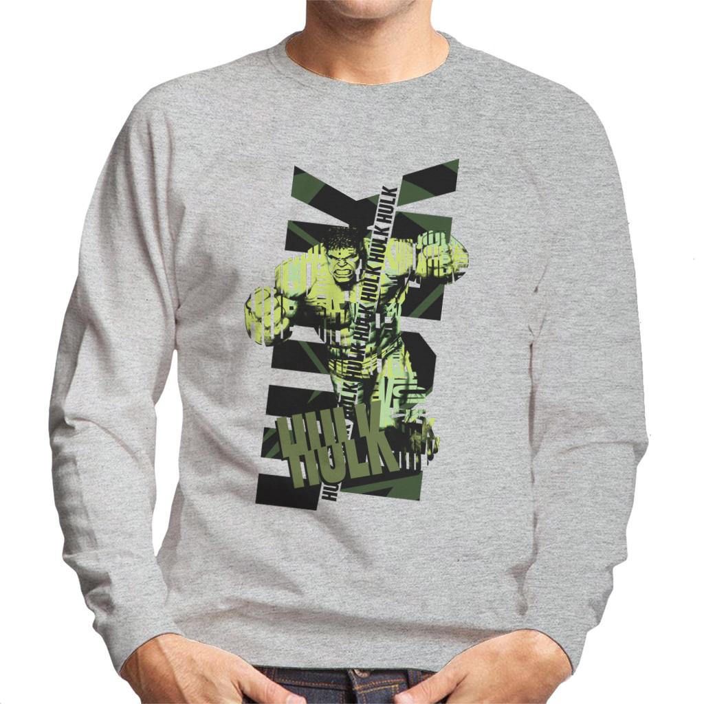 Marvel The Incredible Hulk Text Art Men's Sweatshirt-ALL + EVERY