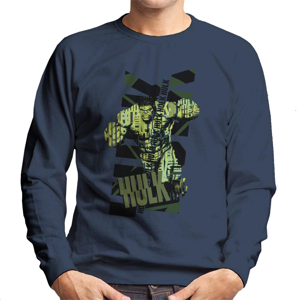 Marvel The Incredible Hulk Text Art Men's Sweatshirt-ALL + EVERY