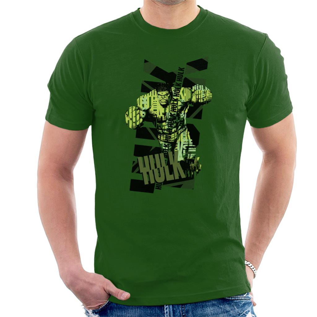 Marvel The Incredible Hulk Text Art Men's T-Shirt-ALL + EVERY