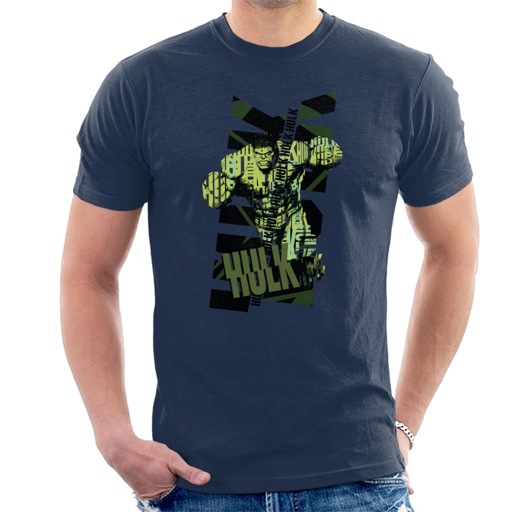 Marvel The Incredible Hulk Text Art Men's T-Shirt-ALL + EVERY