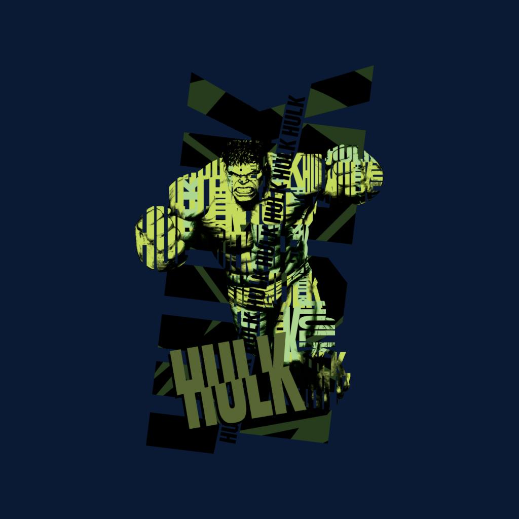 Marvel The Incredible Hulk Text Art Men's T-Shirt-ALL + EVERY