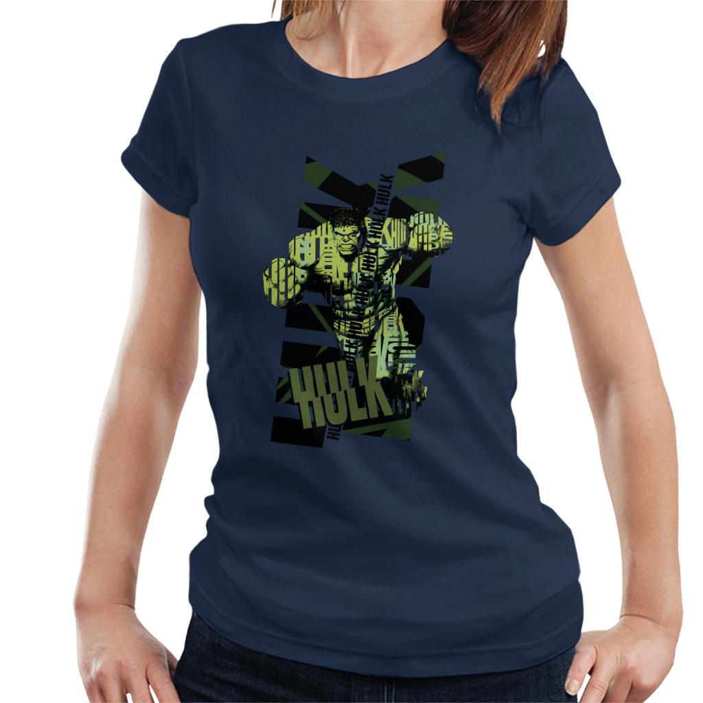 Marvel The Incredible Hulk Text Art Women's T-Shirt-ALL + EVERY