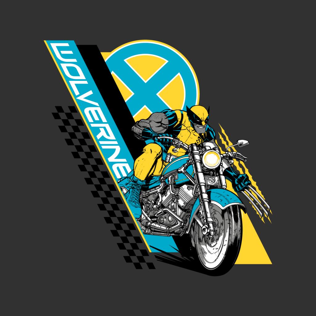 Marvel Wolverine Motorcycle X Men Men's T-Shirt-ALL + EVERY