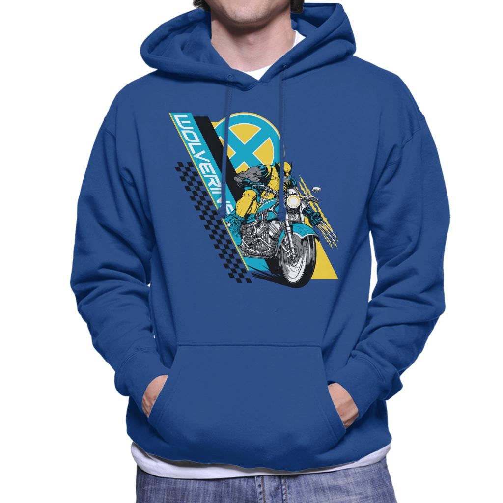 Marvel Wolverine Motorcycle X Men Men's Hooded Sweatshirt-ALL + EVERY