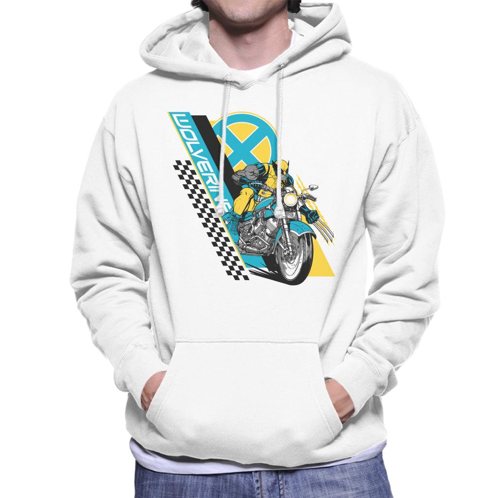Marvel Wolverine Motorcycle X Men Men's Hooded Sweatshirt-ALL + EVERY