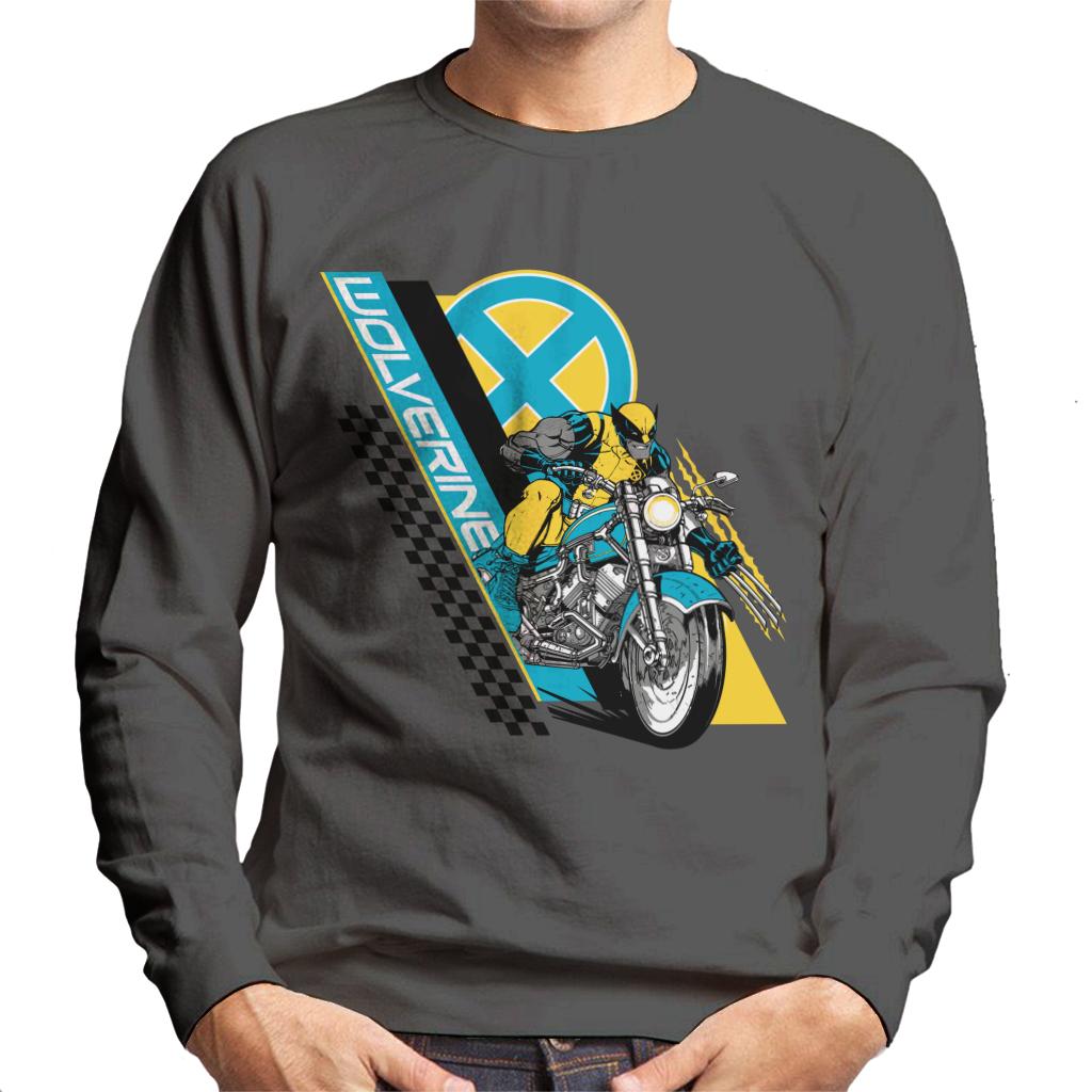 Marvel Wolverine Motorcycle X Men Men's Sweatshirt-ALL + EVERY