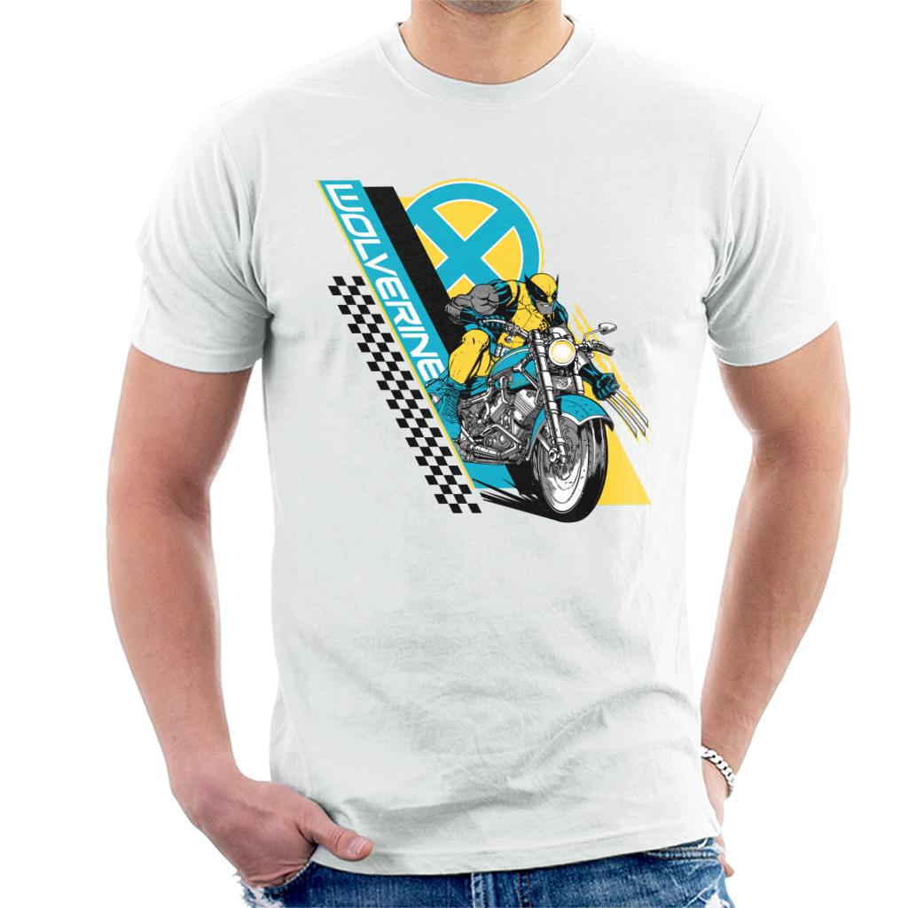 Marvel Wolverine Motorcycle X Men Men's T-Shirt-ALL + EVERY