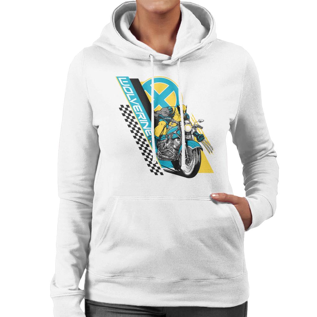 Marvel Wolverine Motorcycle X Men Women's Hooded Sweatshirt-ALL + EVERY