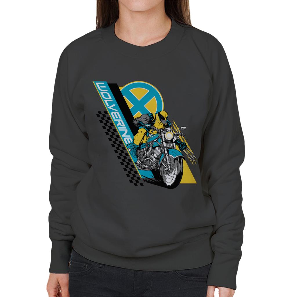 Marvel Wolverine Motorcycle X Men Women's Sweatshirt-ALL + EVERY