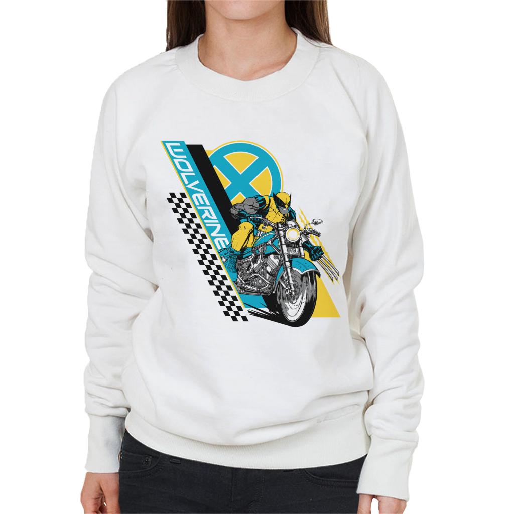 Marvel Wolverine Motorcycle X Men Women's Sweatshirt-ALL + EVERY