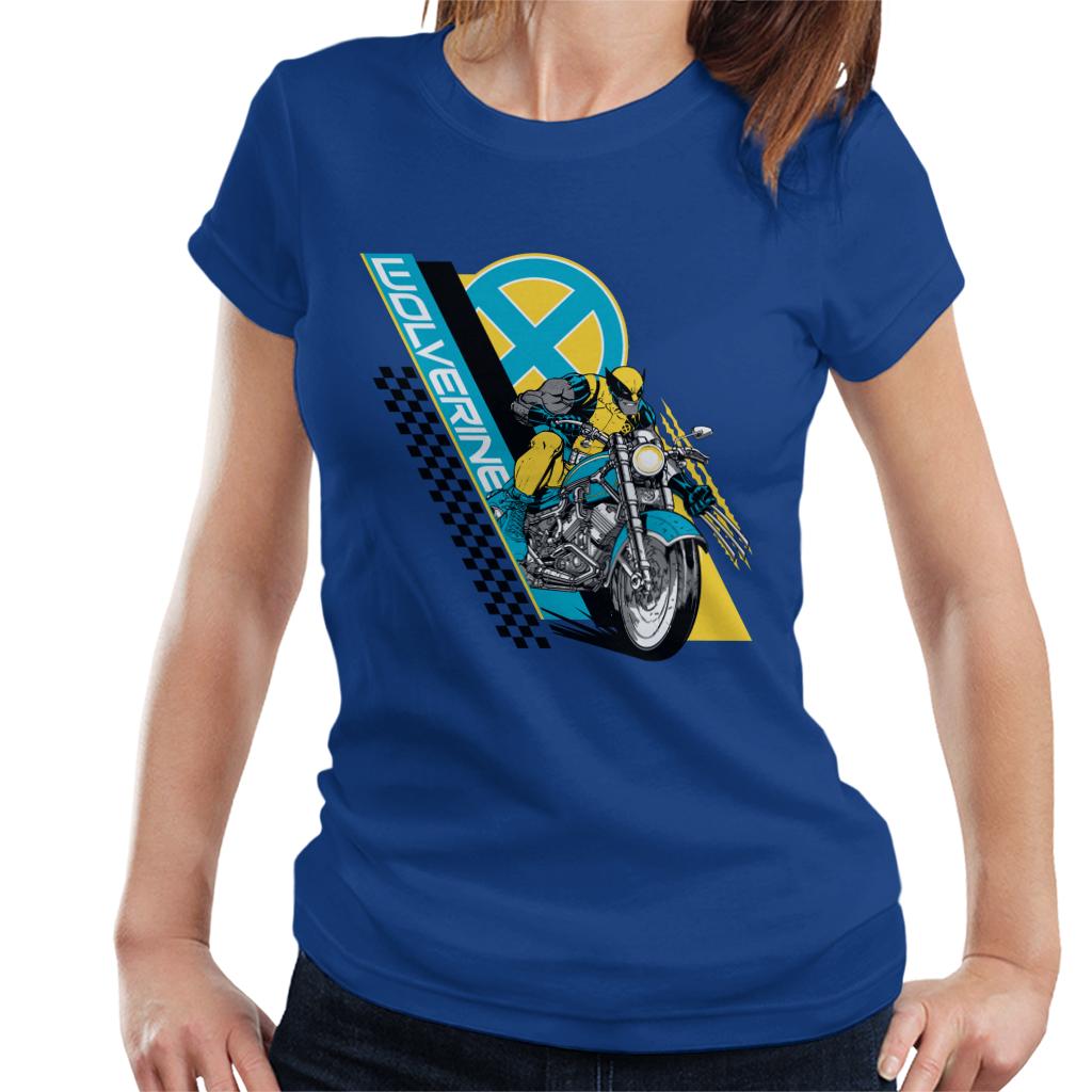 Marvel Wolverine Motorcycle X Men Women's T-Shirt-ALL + EVERY