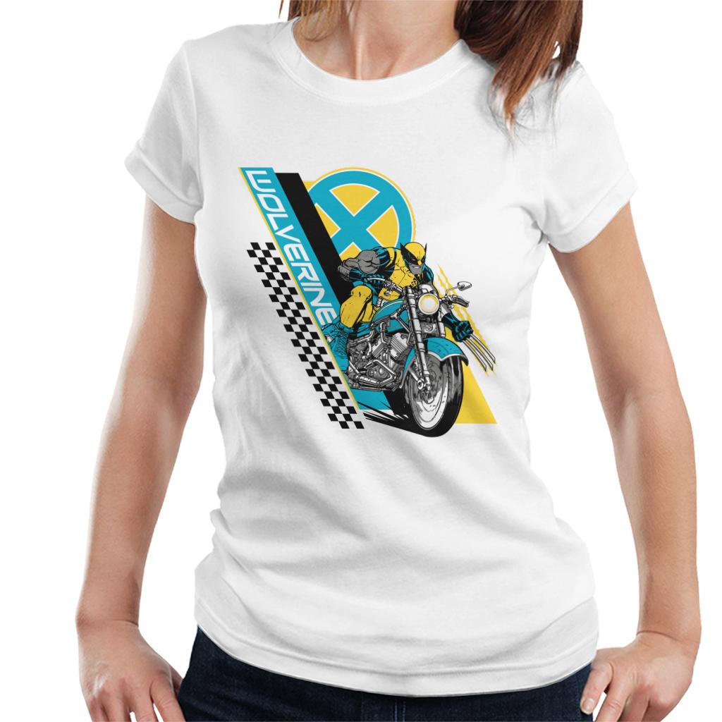 Marvel Wolverine Motorcycle X Men Women's T-Shirt-ALL + EVERY