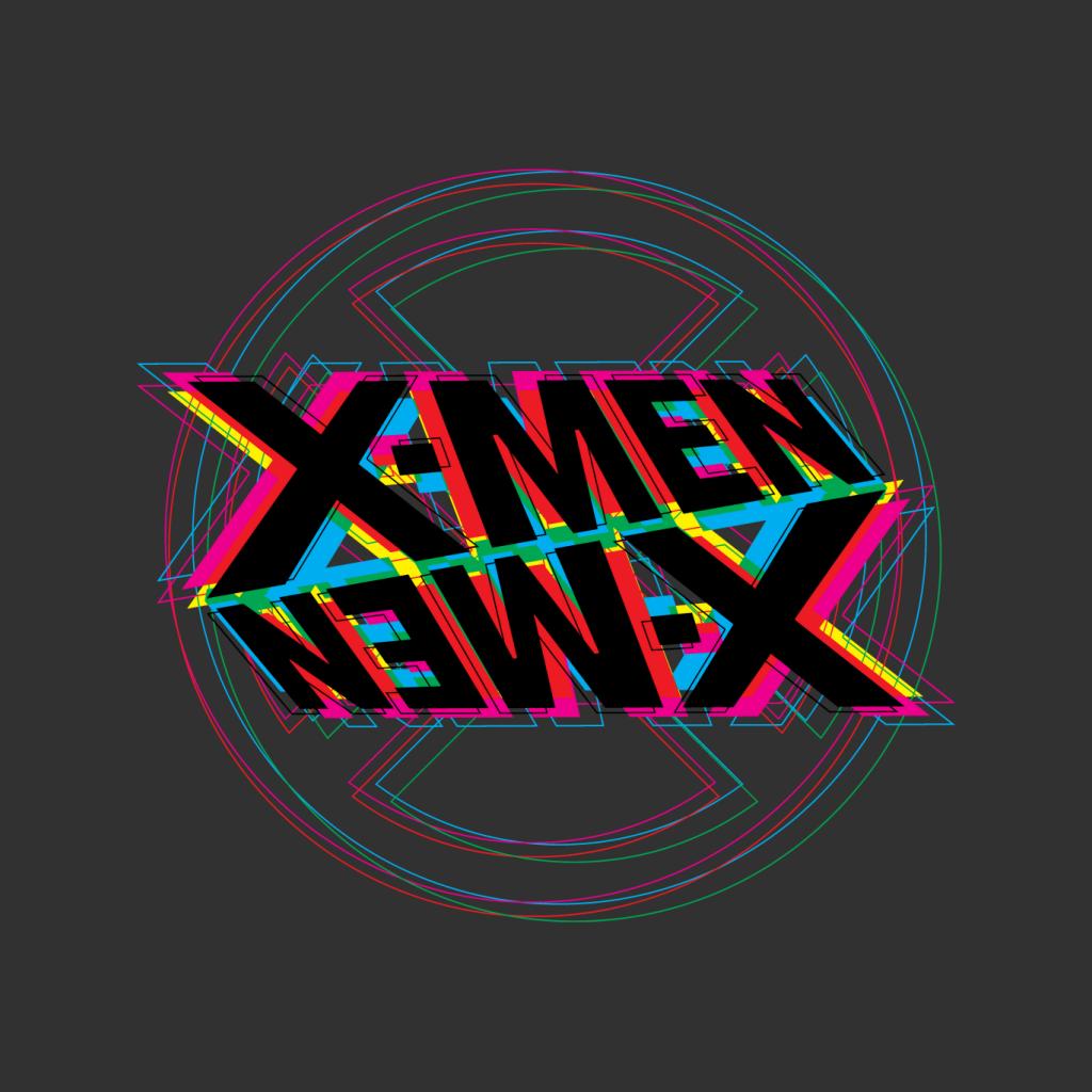 Marvel X Men Multicolour Text Logo Abstract Art Men's Hooded Sweatshirt-ALL + EVERY