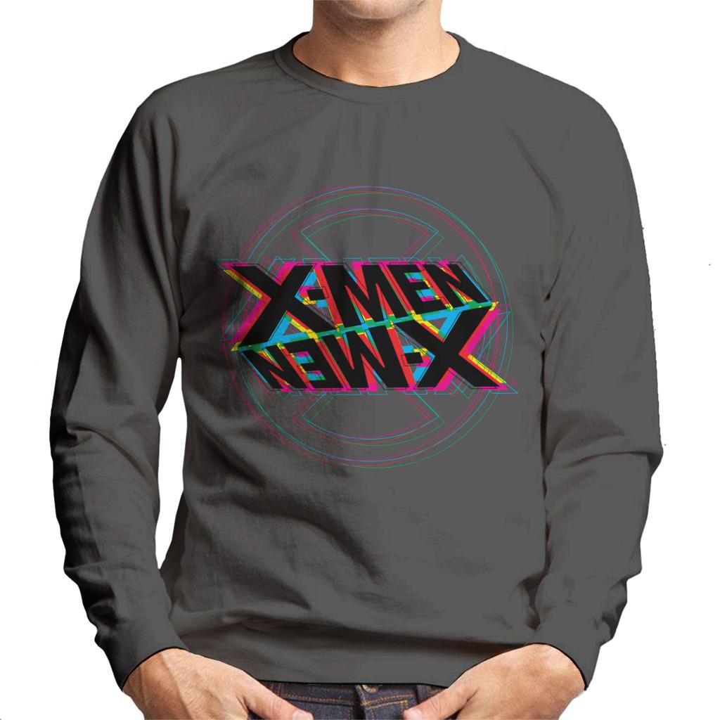 Marvel X Men Multicolour Text Logo Abstract Art Men's Sweatshirt-ALL + EVERY