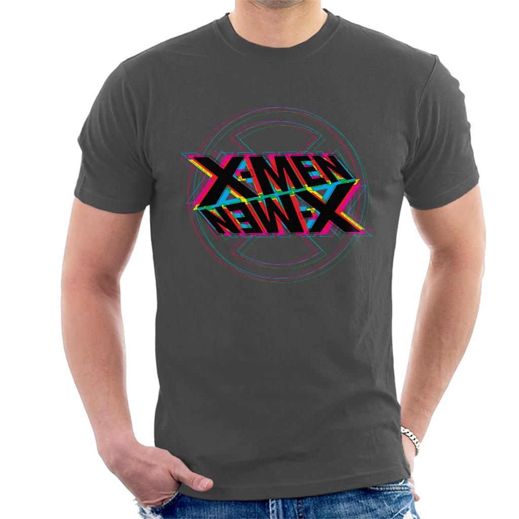 Marvel X Men Multicolour Text Logo Abstract Art Men's T-Shirt-ALL + EVERY