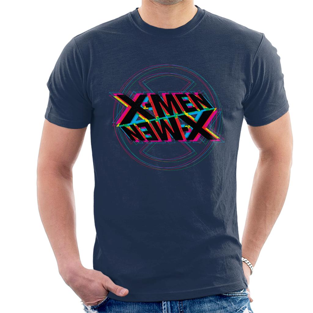 Marvel X Men Multicolour Text Logo Abstract Art Men's T-Shirt-ALL + EVERY