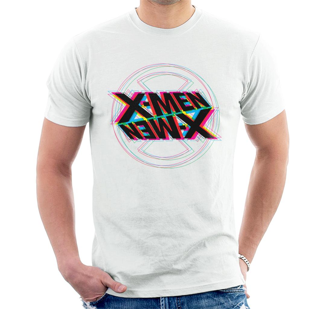 Marvel X Men Multicolour Text Logo Abstract Art Men's T-Shirt-ALL + EVERY